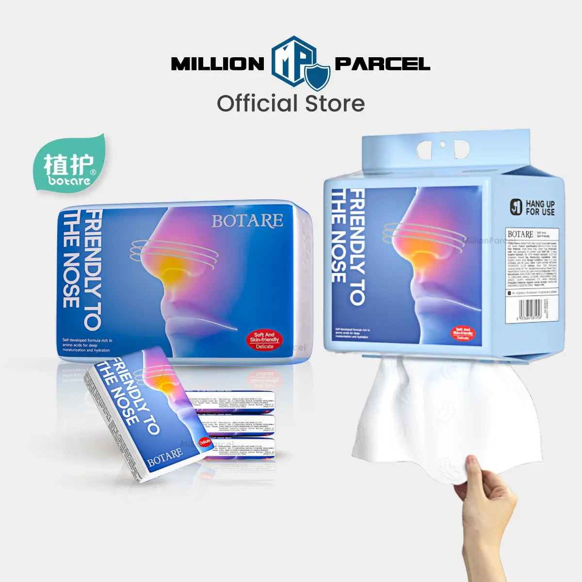 Botare Soft Cotton Facial Tissues 6ply - Friendly to Noses - MillionParcel