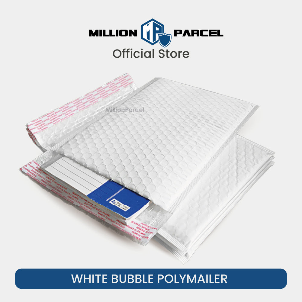 White Bubble Polymailer | Bubble Envelope - MillionParcel