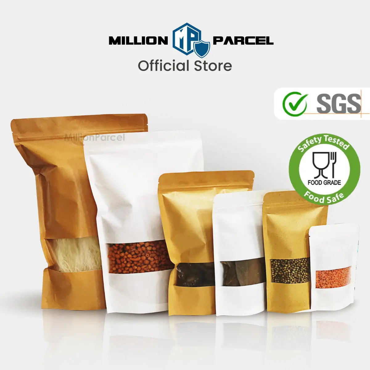 Kraft Zipper Bag | Zipper Storage Bags - MillionParcel