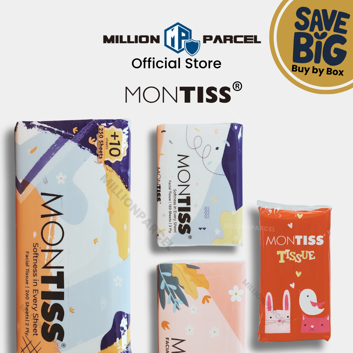 Montiss 2 Ply Facial Tissue | MillionParcel Singapore