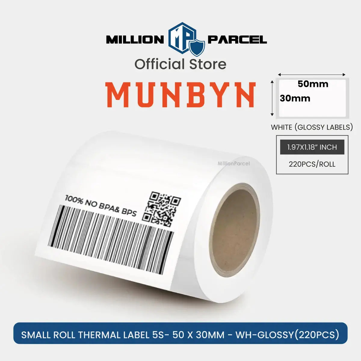 MUNBYN Morandi Color Thermal Label Sticker | Custom Sticker - MillionParcel