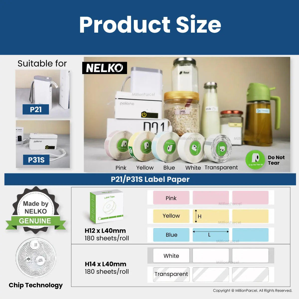 NELKO Thermal Printer | POLONO Name Label Printer - MillionParcel