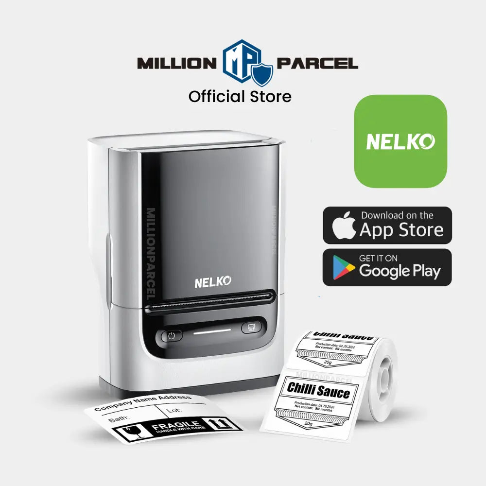 Nelko PM220 Portable Bluetooth Label Maker (with 50x30mm Label Tape) - MillionParcel