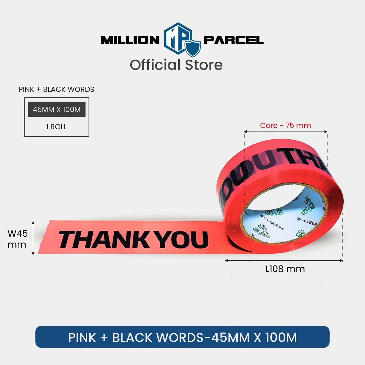Thank You Adhesive tape | Opp Tape - MillionParcel