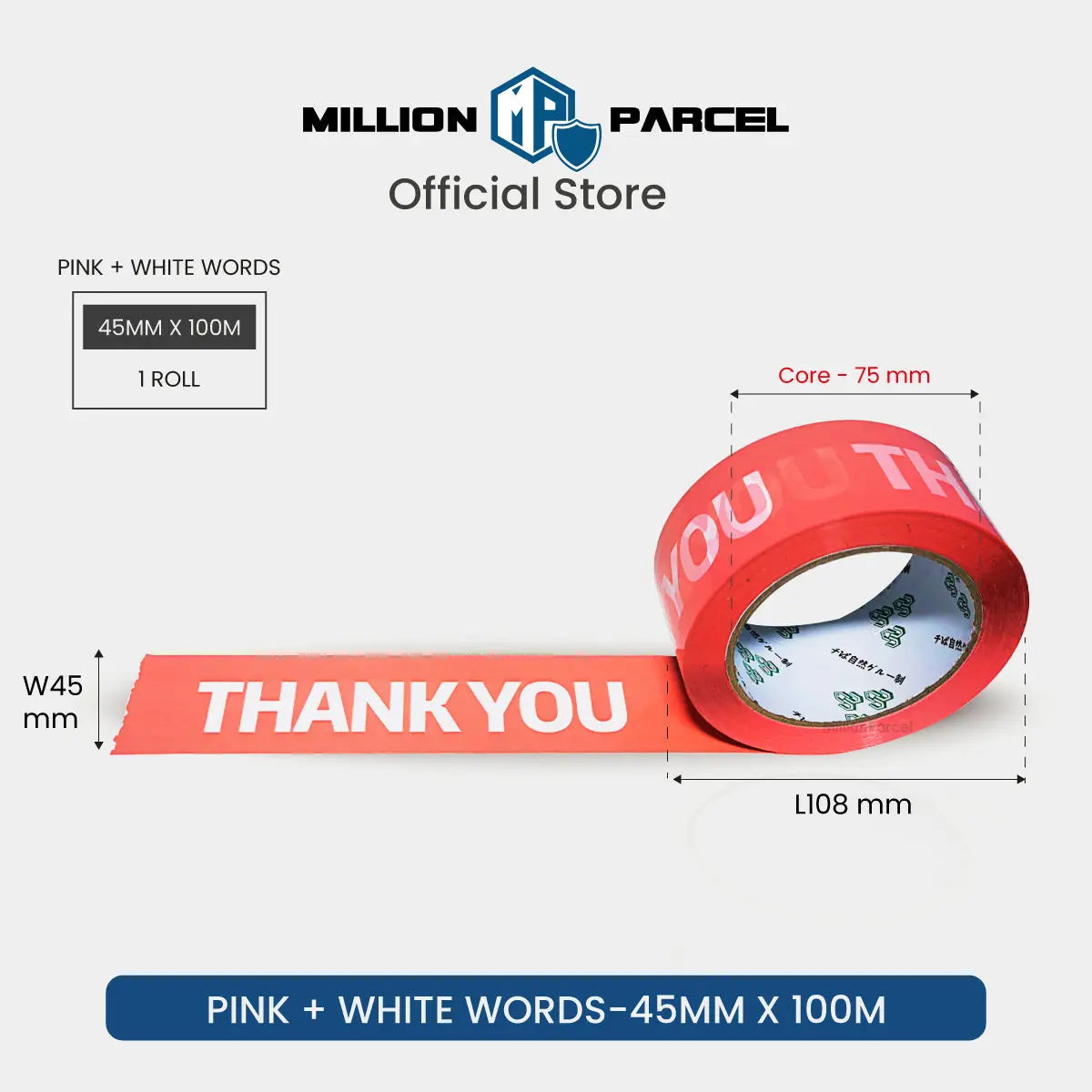 Thank You Adhesive tape | Opp Tape - MillionParcel