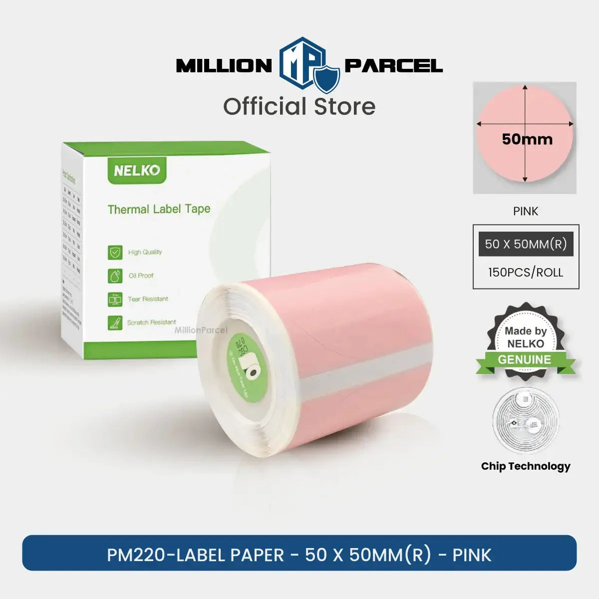 Nelko PM220 Thermal Label Printing Paper | Waterproof, Oilproof and Tearproof Label - MillionParcel