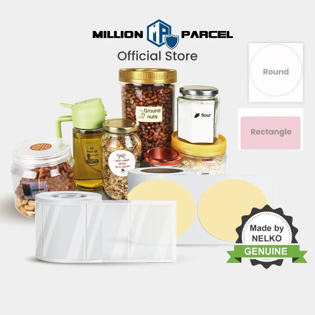 Nelko PM220 Thermal Label Printing Paper | Waterproof, Oilproof and Tearproof Label - MillionParcel