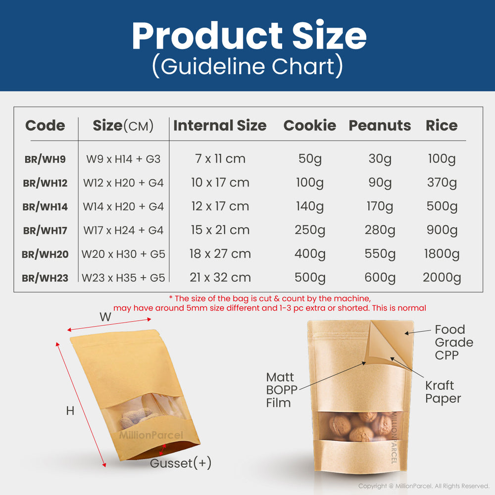 Paper Zipper Food Bag