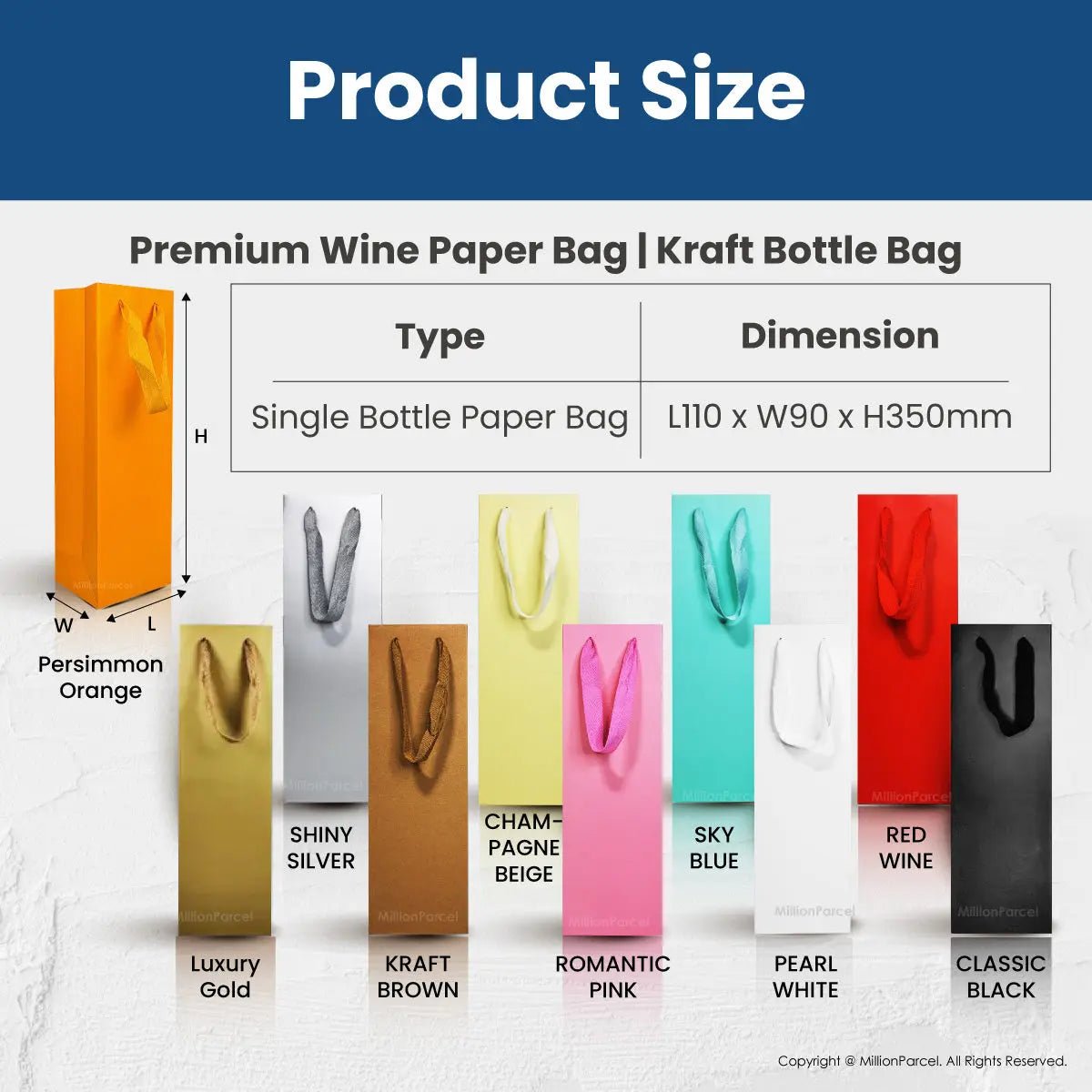 Premium Wine Paper Bag | Wine Gift Bag - MillionParcel