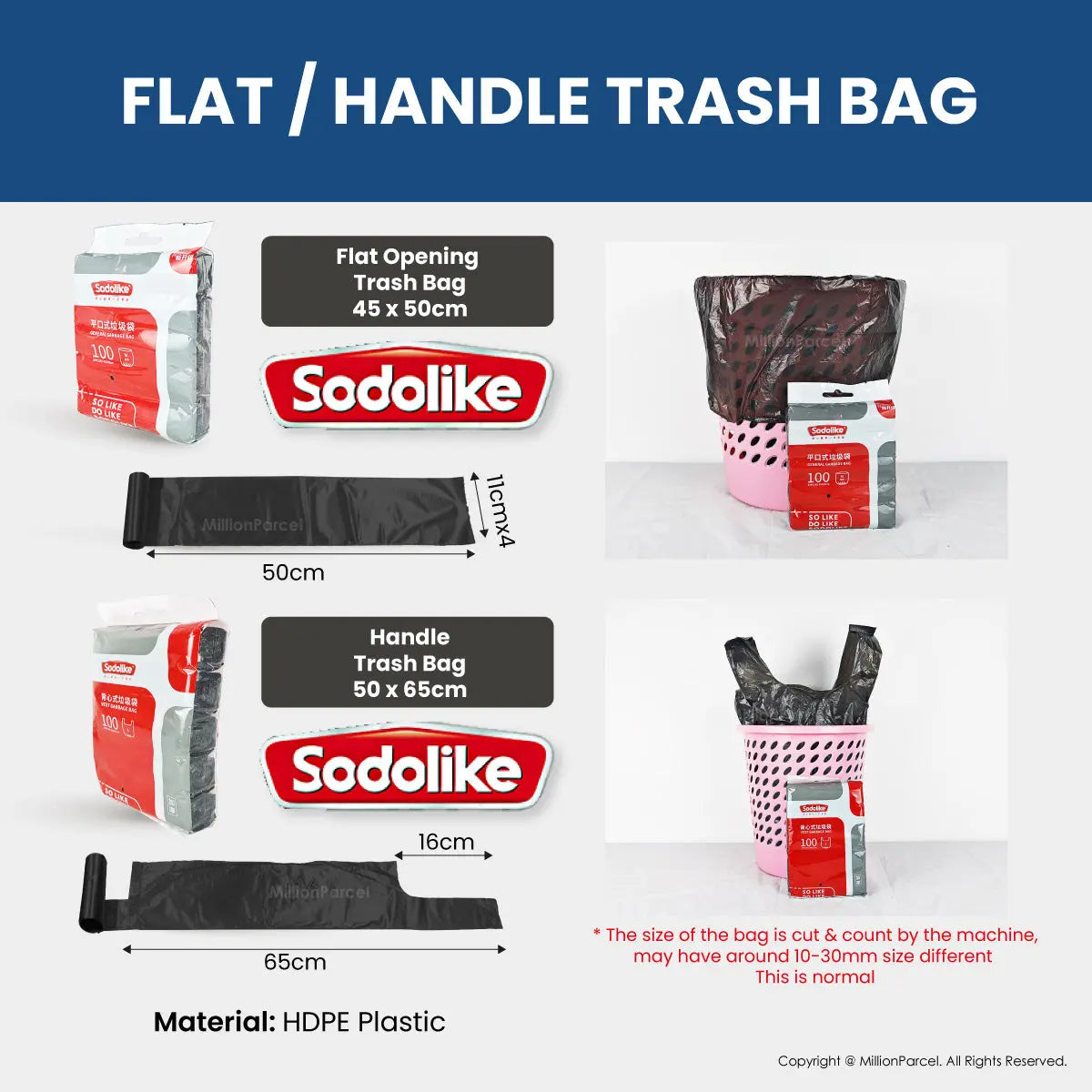 Draw String Rubbish Bag | Trash Bag - MillionParcel