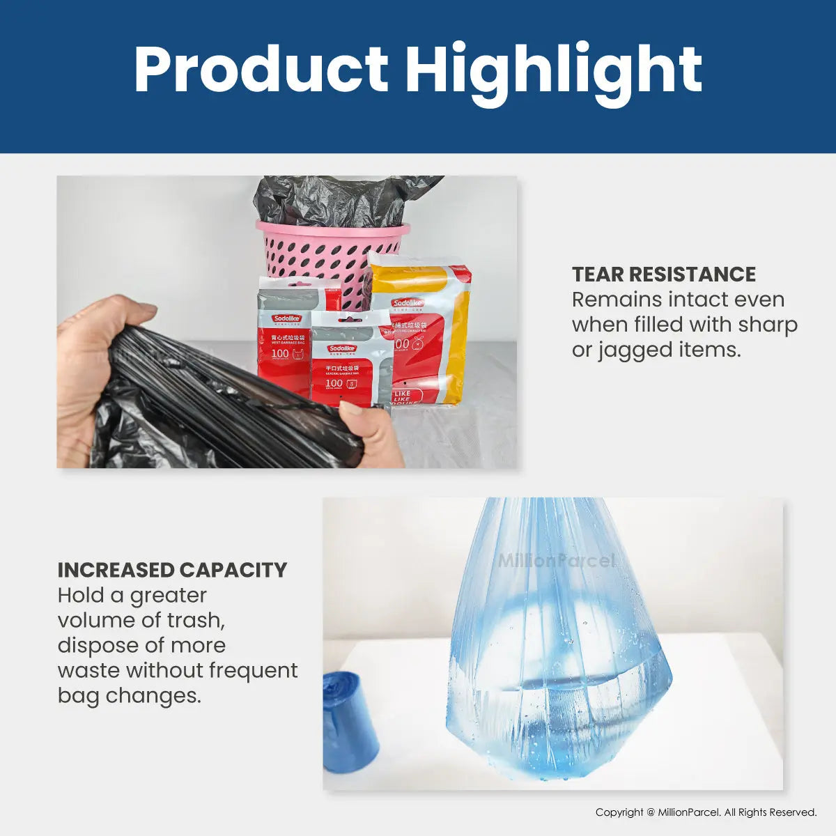 Draw String Rubbish Bag | Trash Bag - MillionParcel