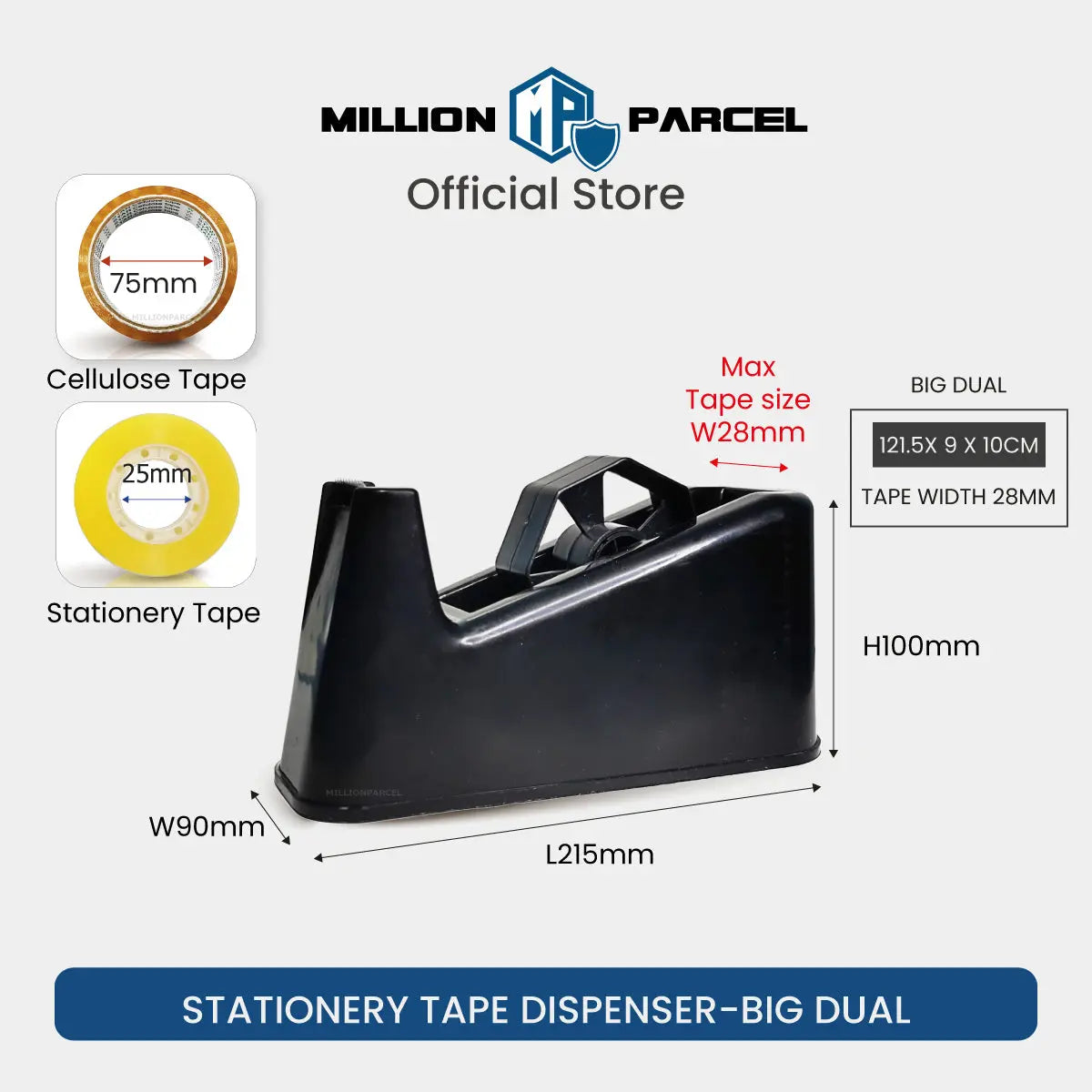 Stationery Tape Dispenser | Prefect for office & packing use - MillionParcel
