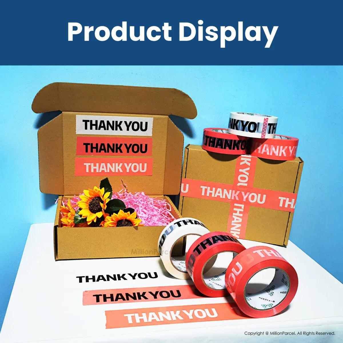 Thank You Adhesive tape | Opp Tape - MillionParcel