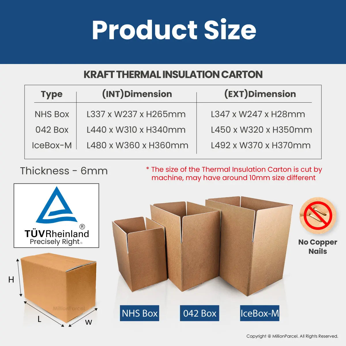 Thermal Insulation Carton Box | Aluminum Foil Box | Thermal Box - MillionParcel