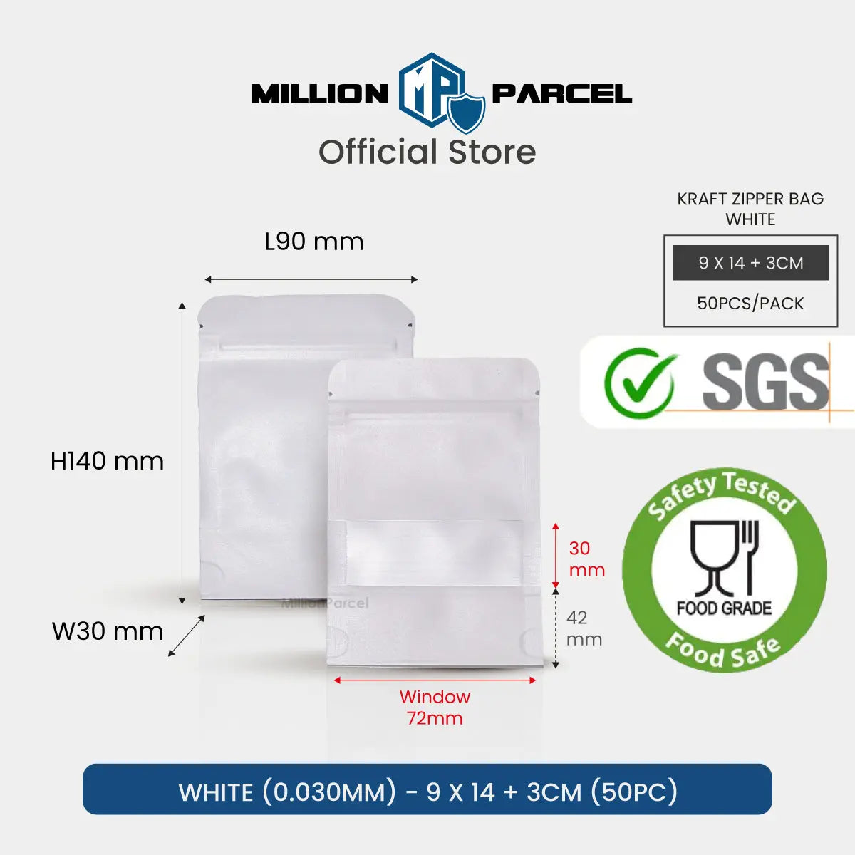 Kraft Zipper Bag | Zipper Storage Bags - MillionParcel