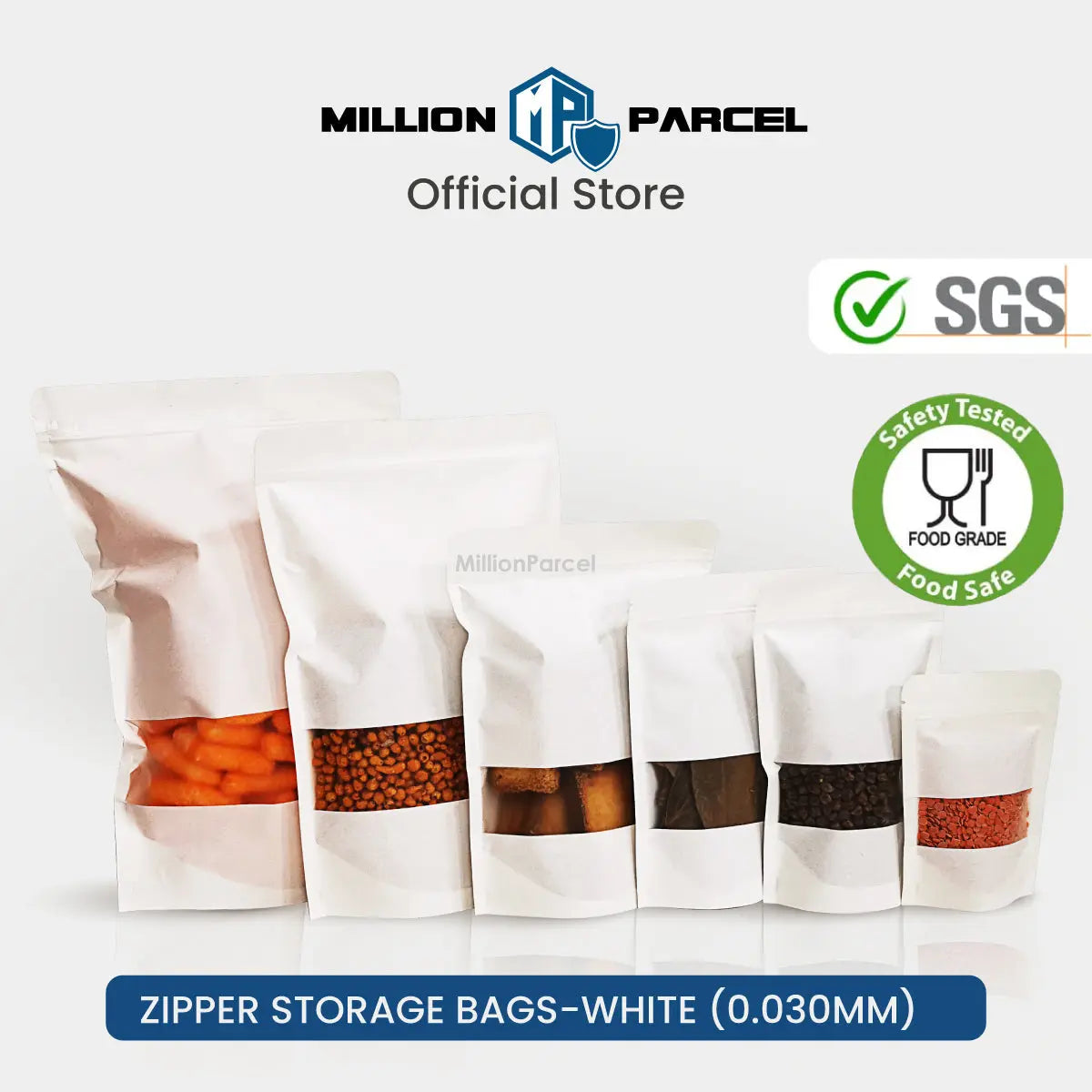 Kraft Zipper Bag | Zipper Storage Bags - MillionParcel