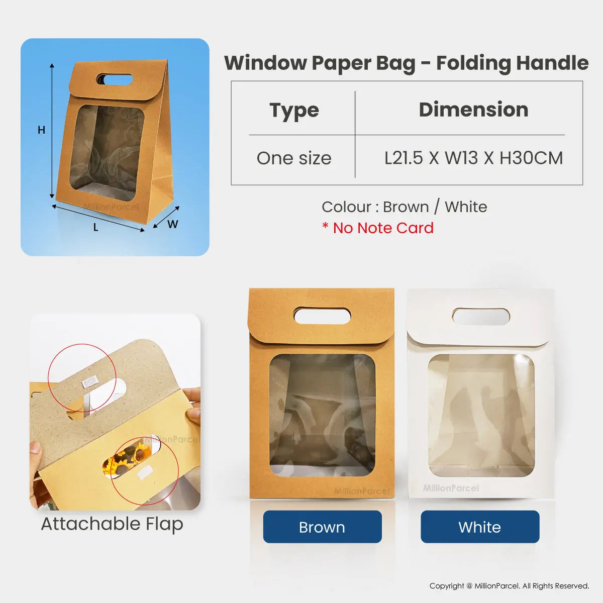 Window Paper Bag | Prefect for Valentines Day & Birthday - MillionParcel