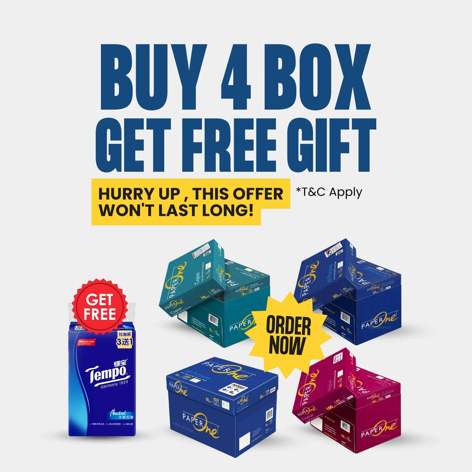 Buy-4-Boxes-of-PAPERONE-Get-a-Free-Gift - MillionParcel