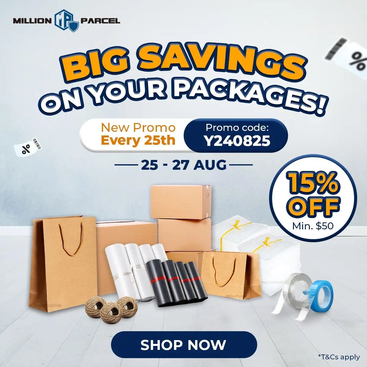 Celebrate High Five Day! (Save 15%!) 25 Agust - 27 Agust 2024 - MillionParcel