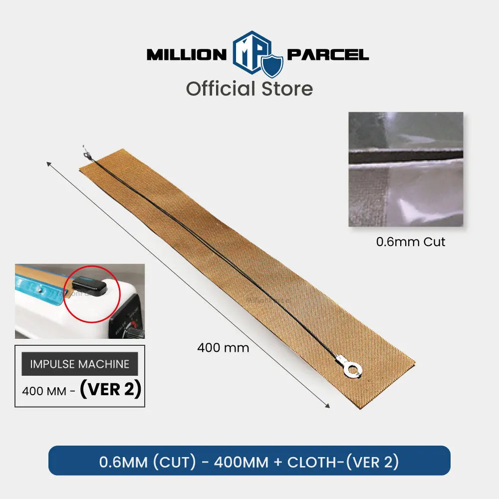 Sealing Machine Heat Wire + High Temperature cloth + Silicone Strips - MillionParcel