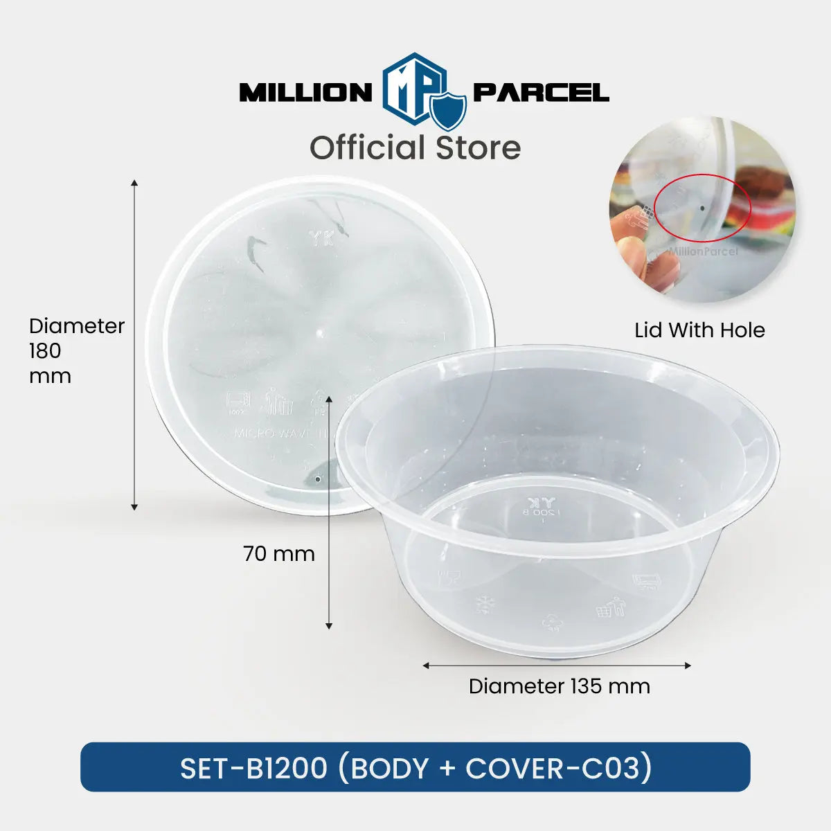 Disposable Plastic Food Container - MillionParcel