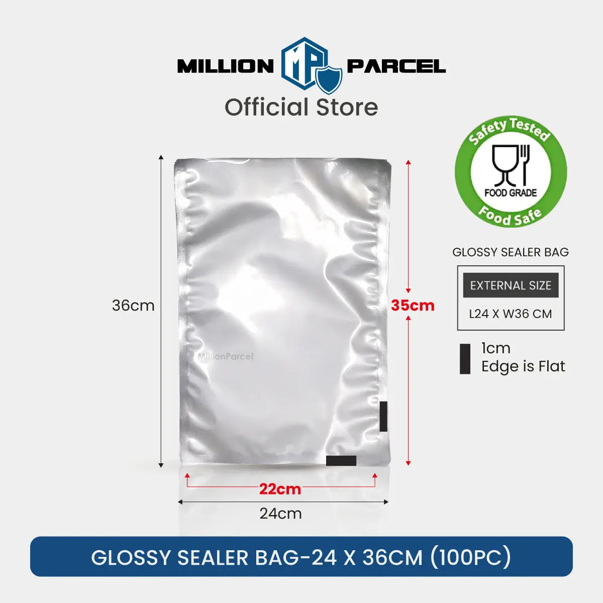 Glossy Sealer Bags | Food Plastic Bag - MillionParcel