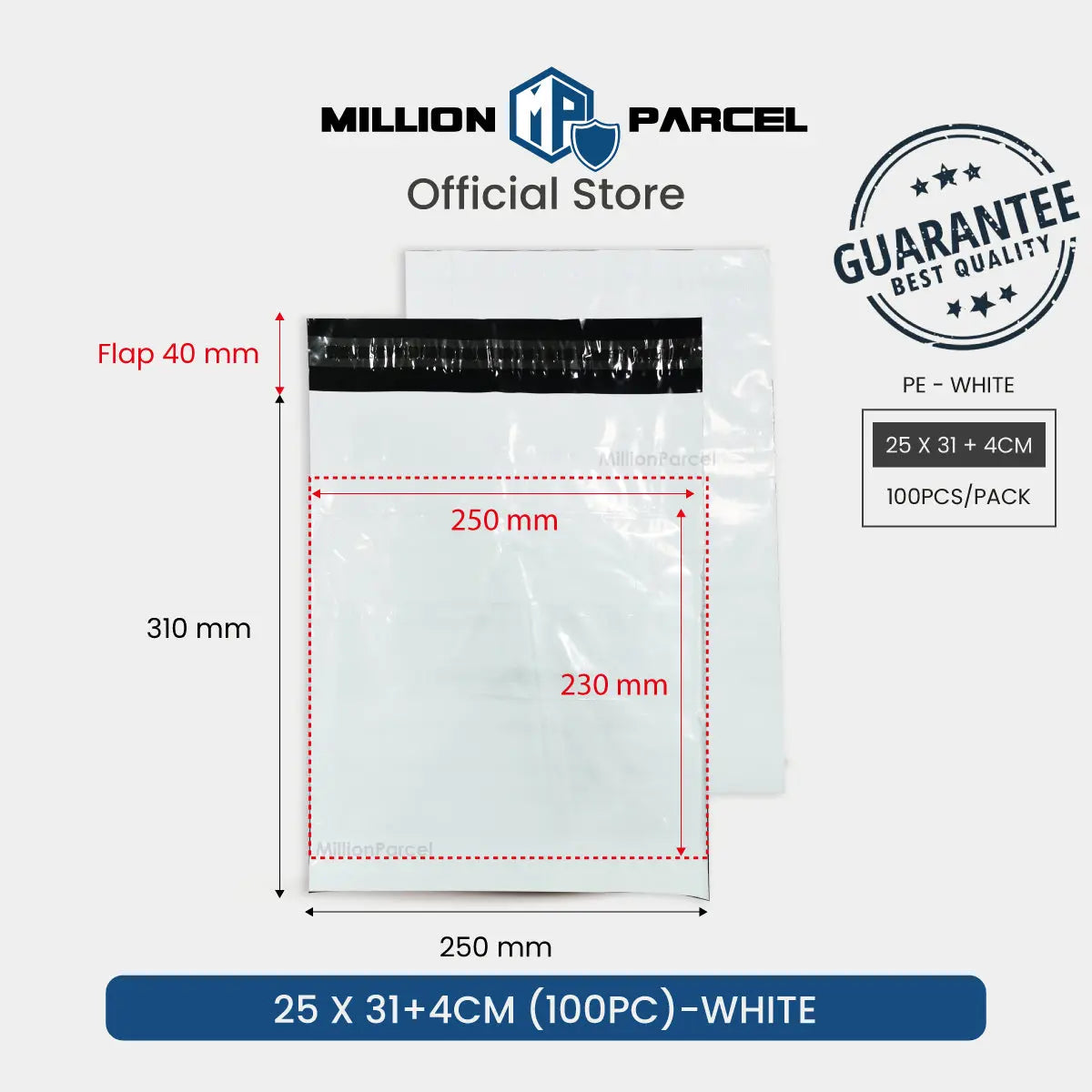 Polymailers with pouch & pocket - MillionParcel