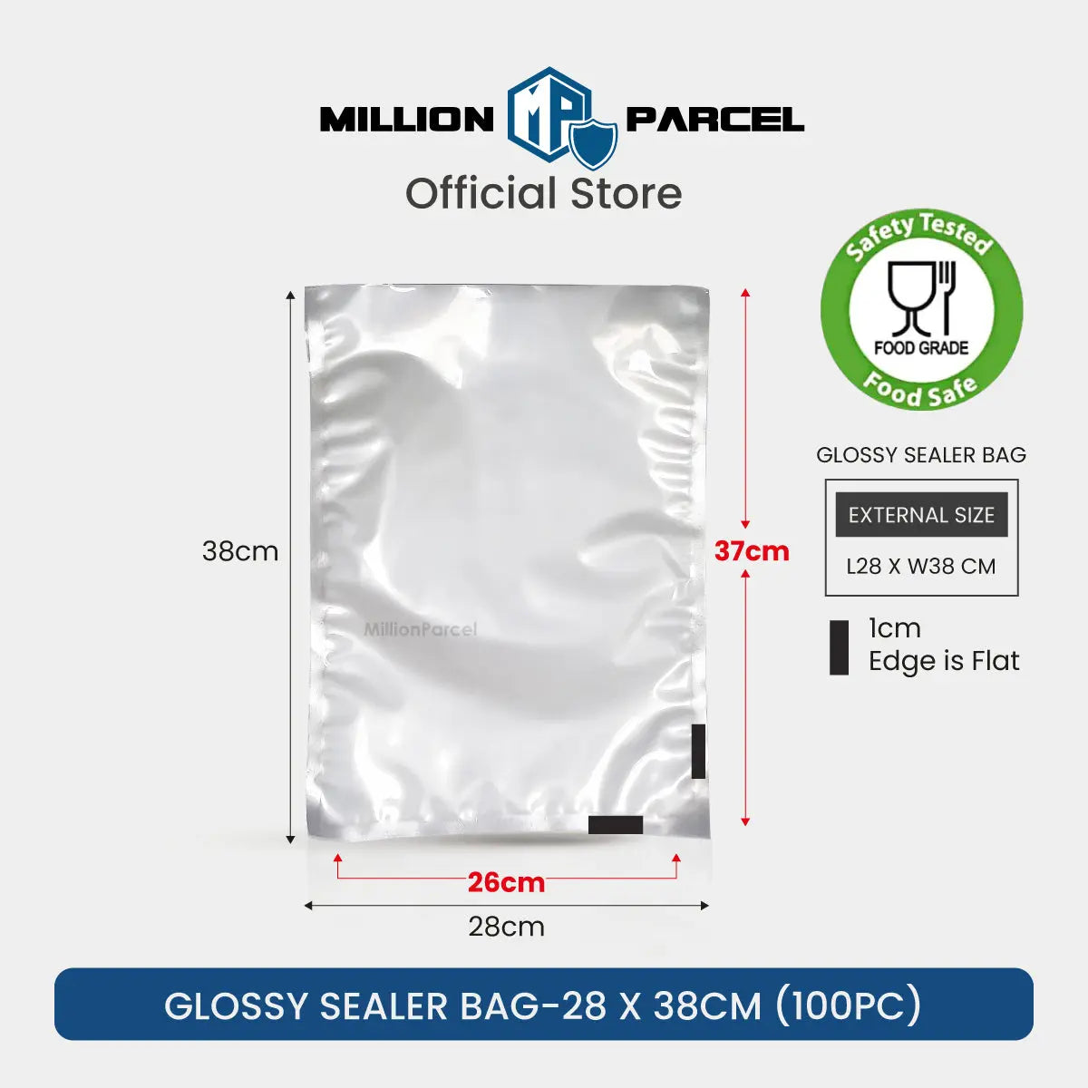 Glossy Sealer Bags | Food Plastic Bag - MillionParcel