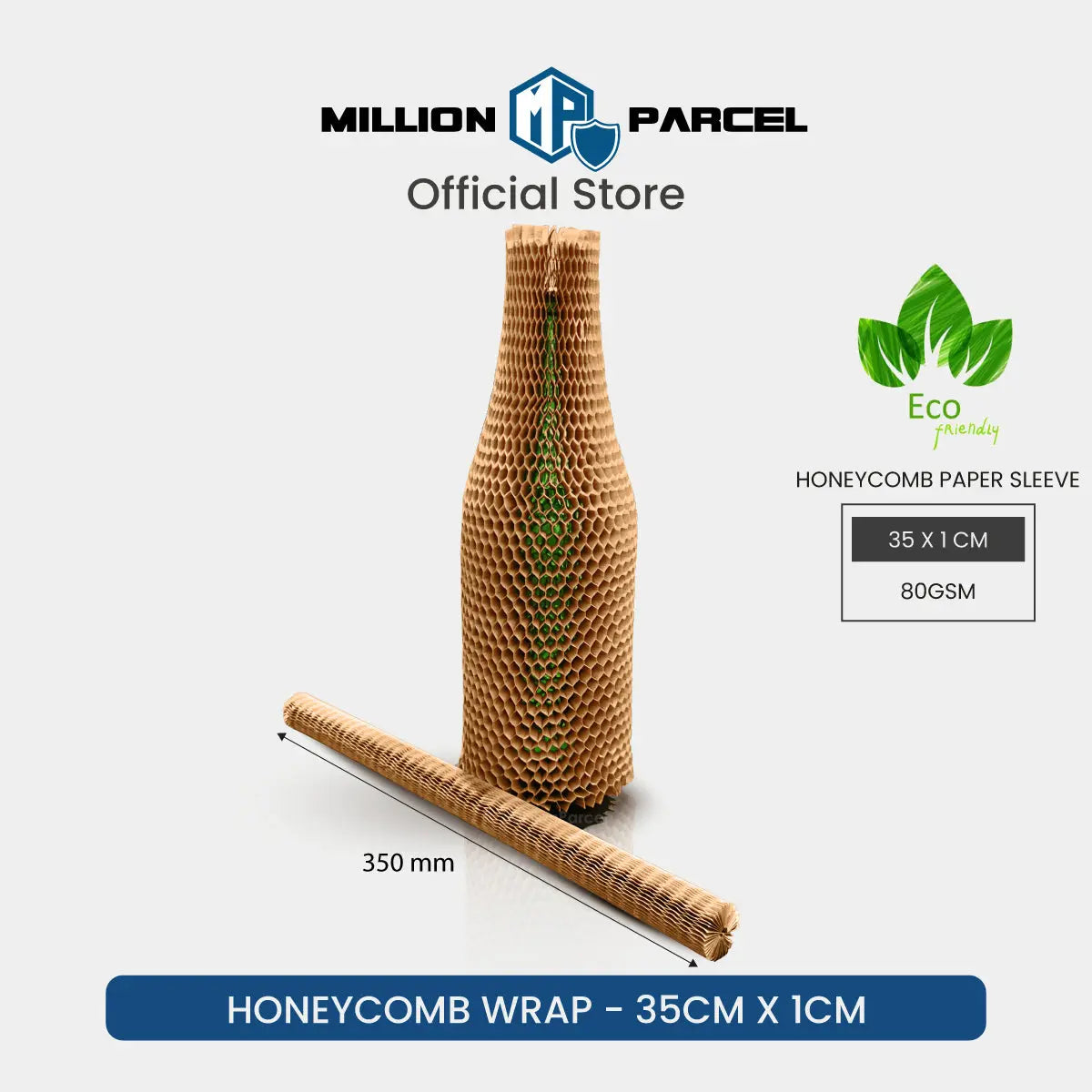 Honeycomb Paper Sleeve for Wine Bottle | Bottle Sleeve | Bottle Wrap - MillionParcel