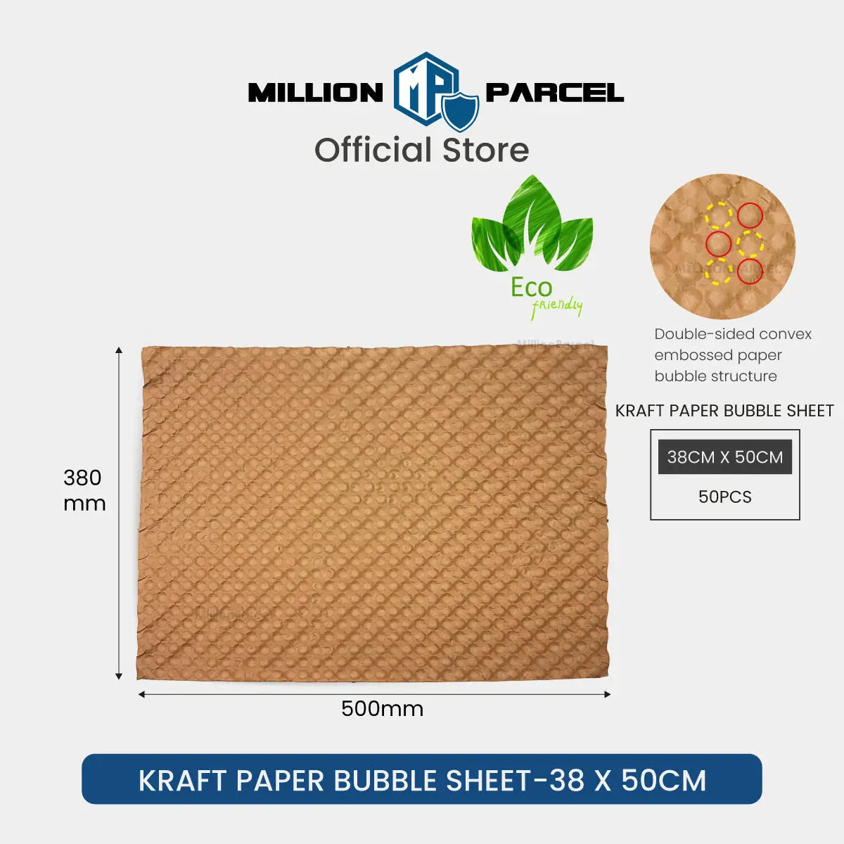 Kraft Paper Bubble Sheet | Bubble Wrap Paper - MillionParcel