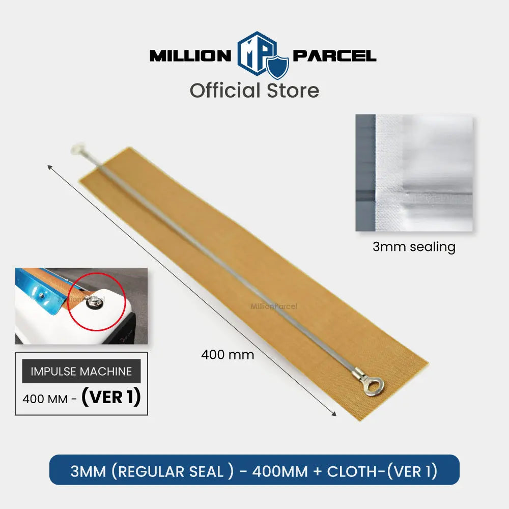 Sealing Machine Heat Wire + High Temperature cloth + Silicone Strips - MillionParcel