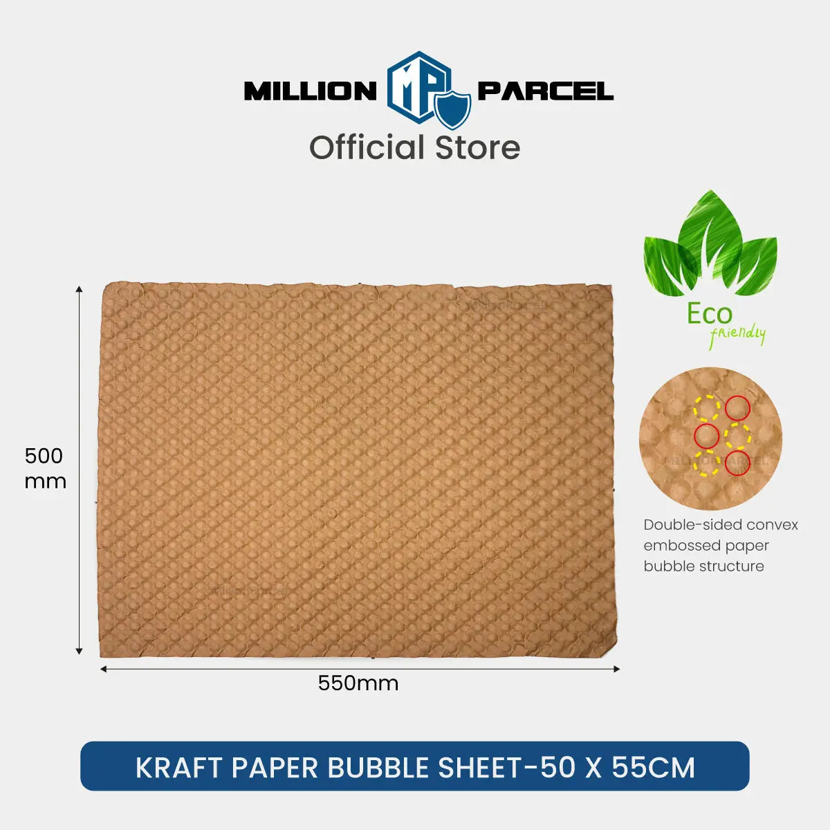 Kraft Paper Bubble Sheet | Bubble Wrap Paper - MillionParcel