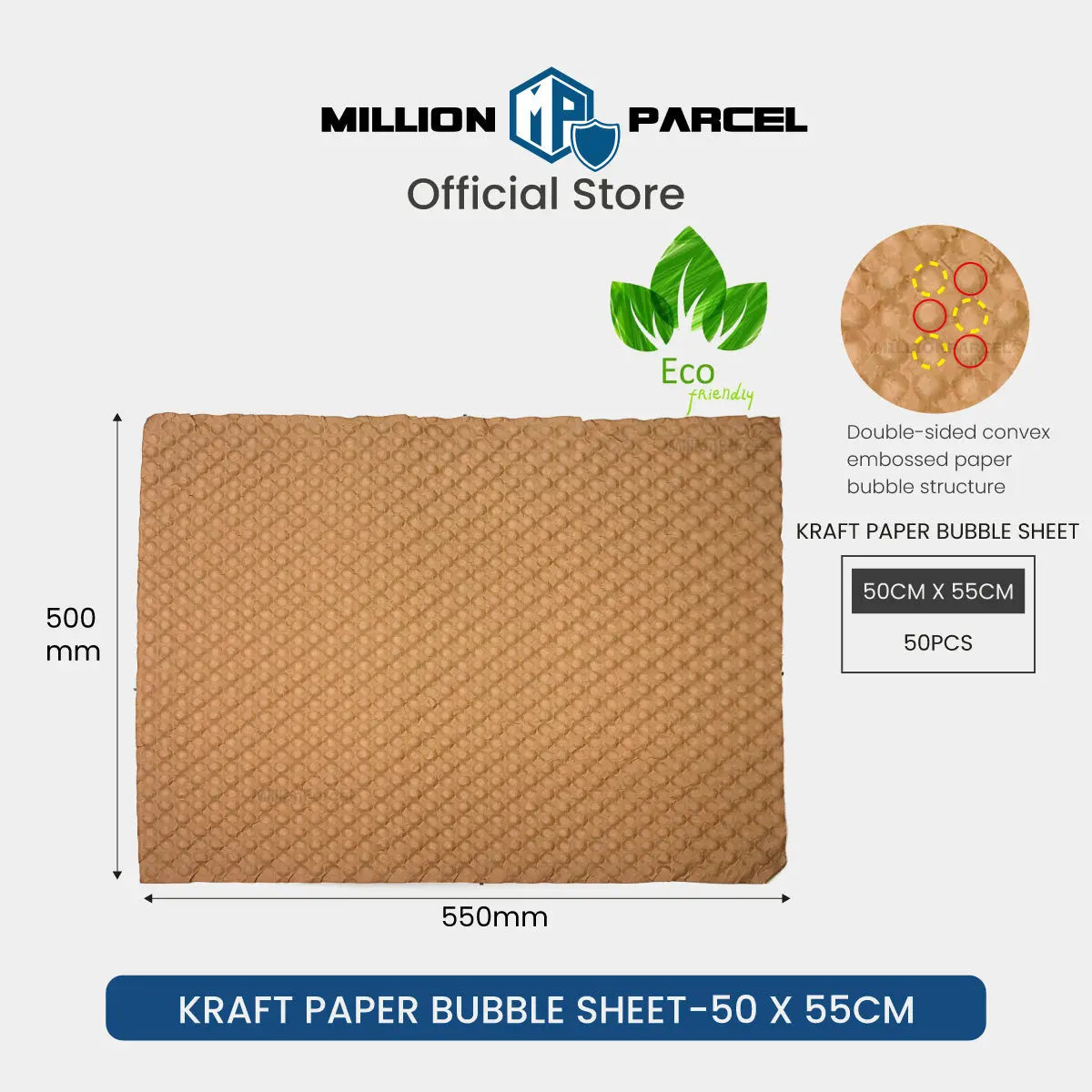 Kraft Paper Bubble Sheet | Bubble Wrap Paper - MillionParcel