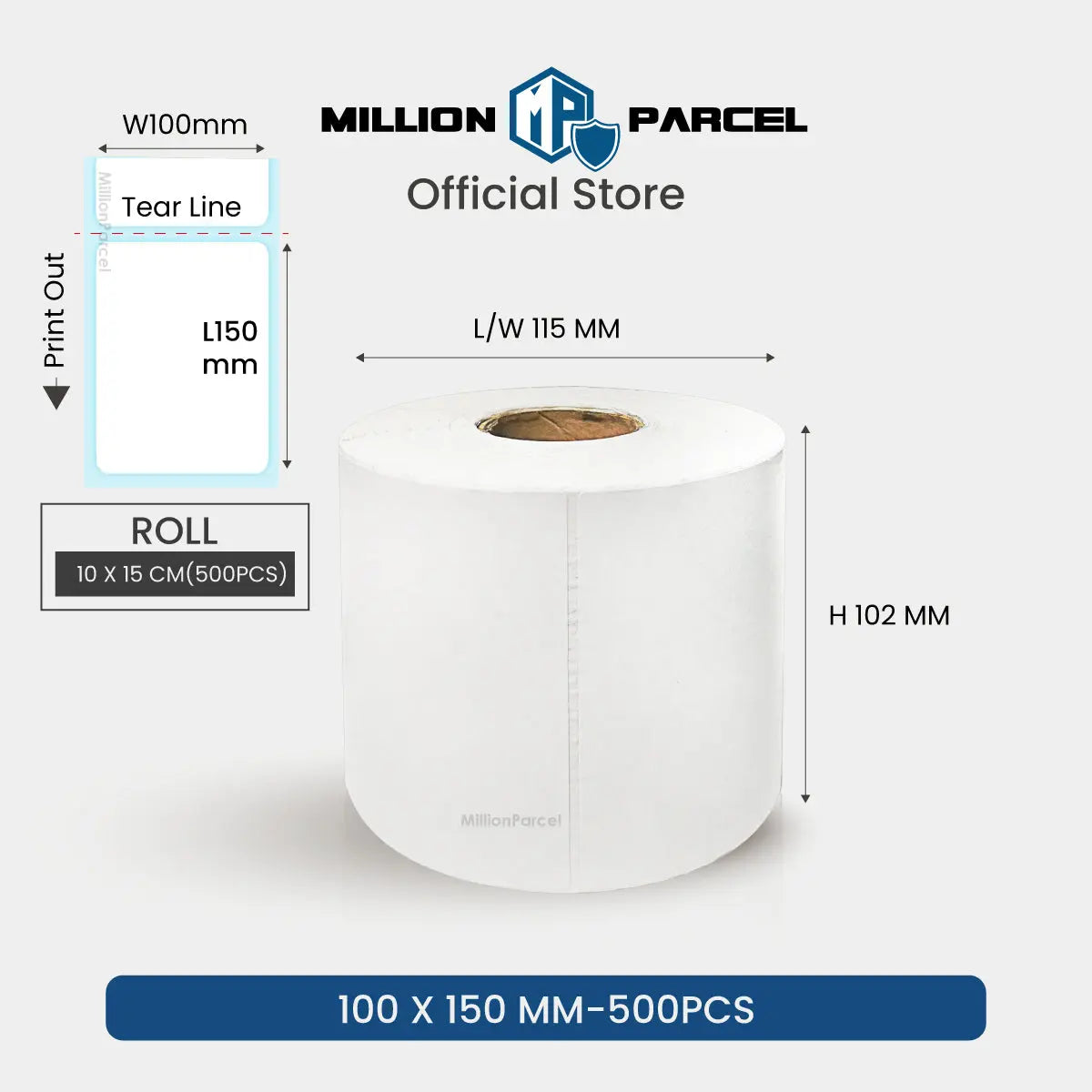 Thermal Printer Label Paper - MillionParcel