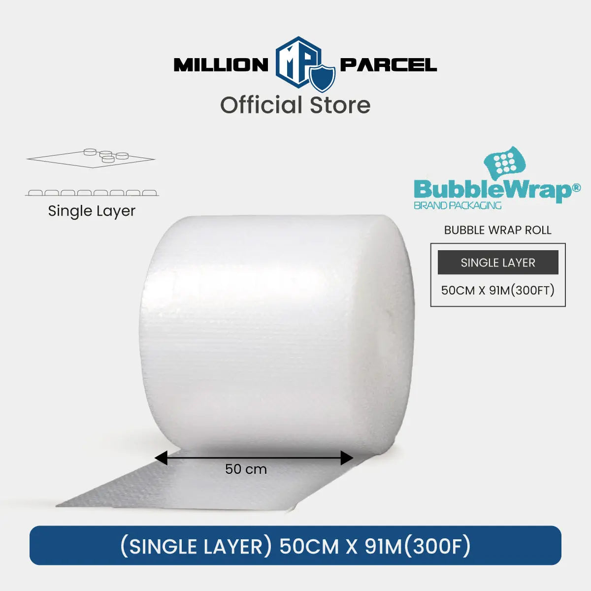 BUBBLE WRAP® Brand Protective Packaging (Big Bubble Roll) - MillionParcel