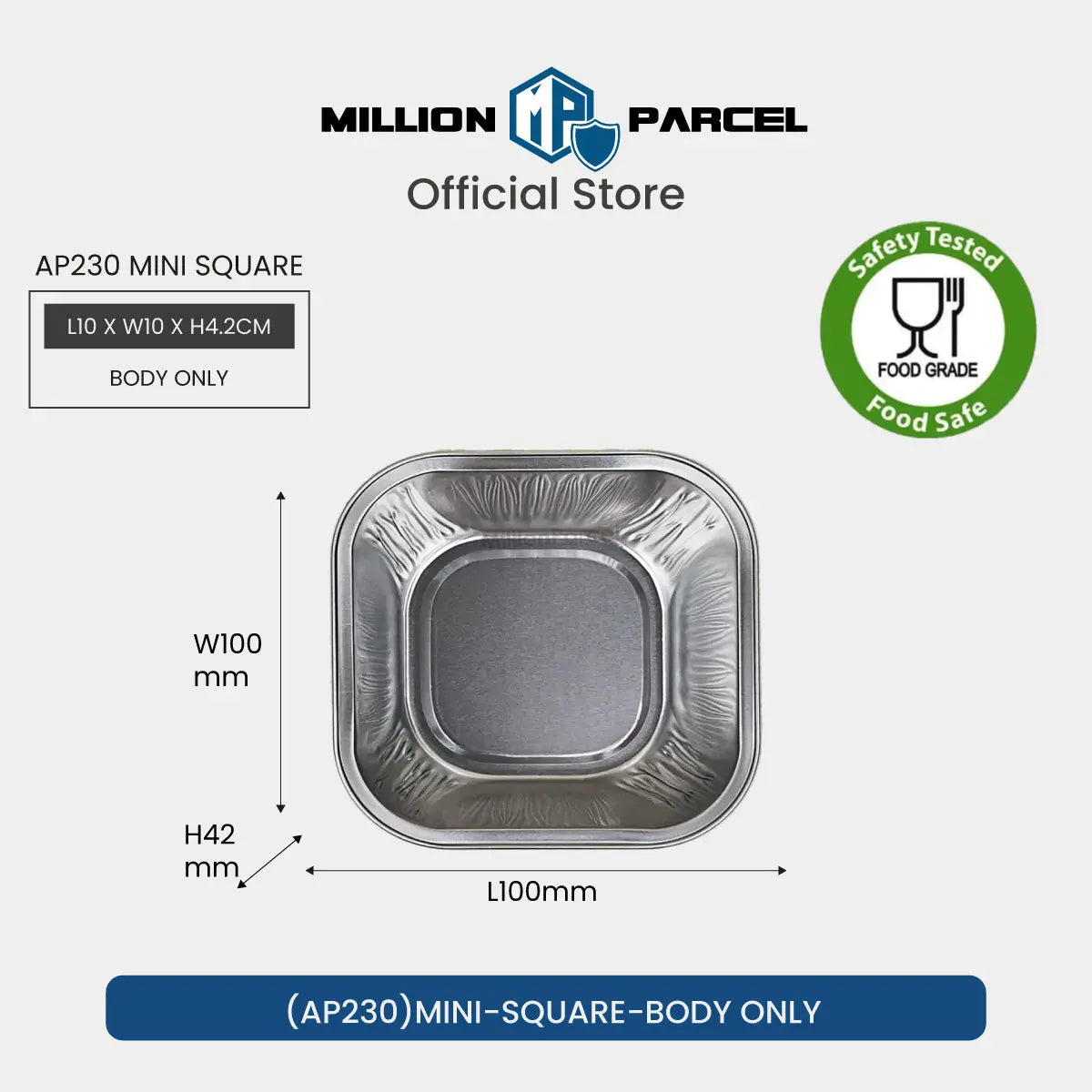 Lacy's Smooth-Wall Container with Lid | Aluminium Foil Tray - MillionParcel