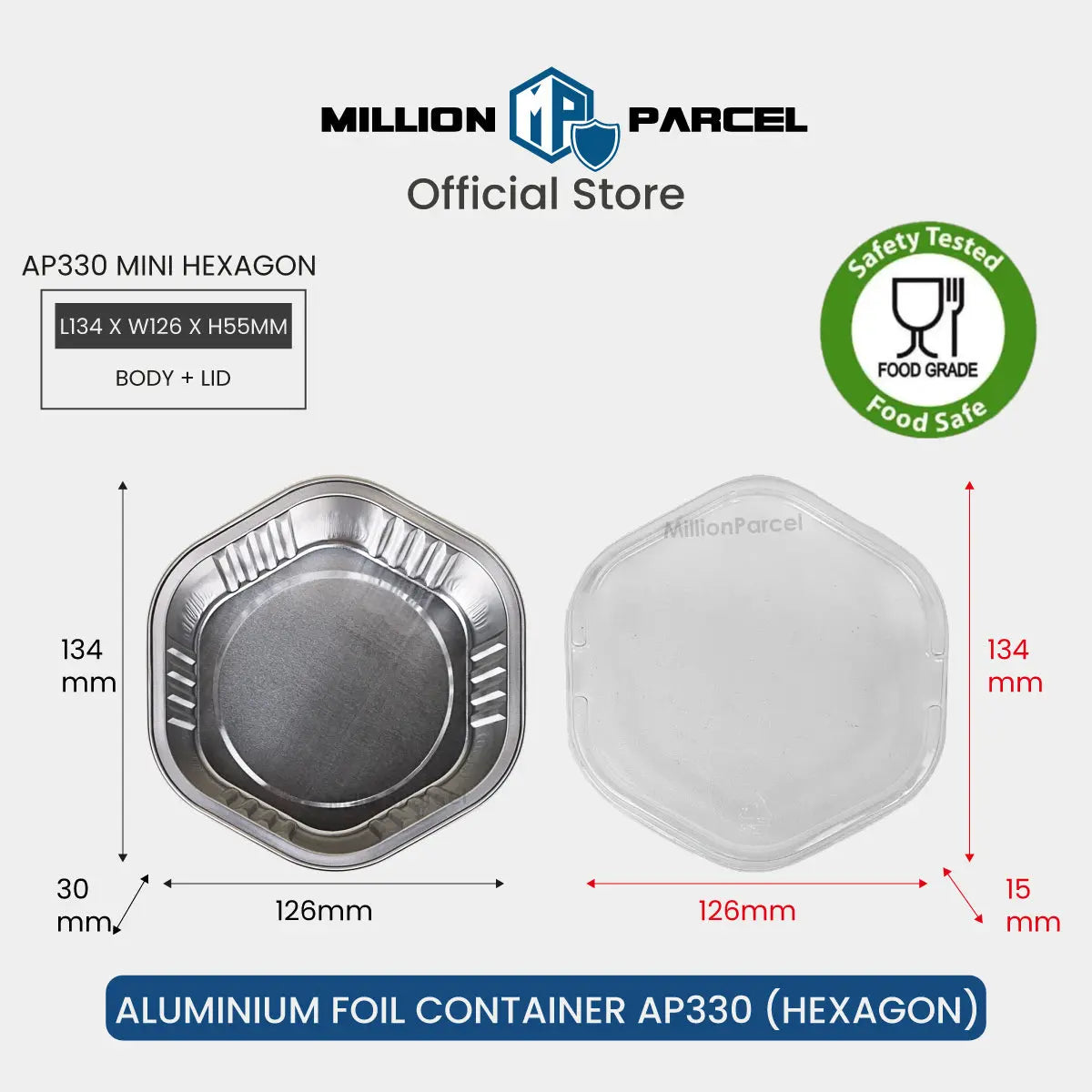 Lacy's Smooth-Wall Container with Lid | Aluminium Foil Tray - MillionParcel