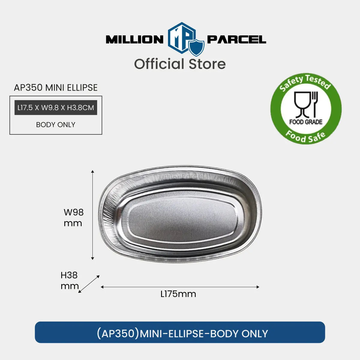 Lacy's Smooth-Wall Container with Lid | Aluminium Foil Tray - MillionParcel