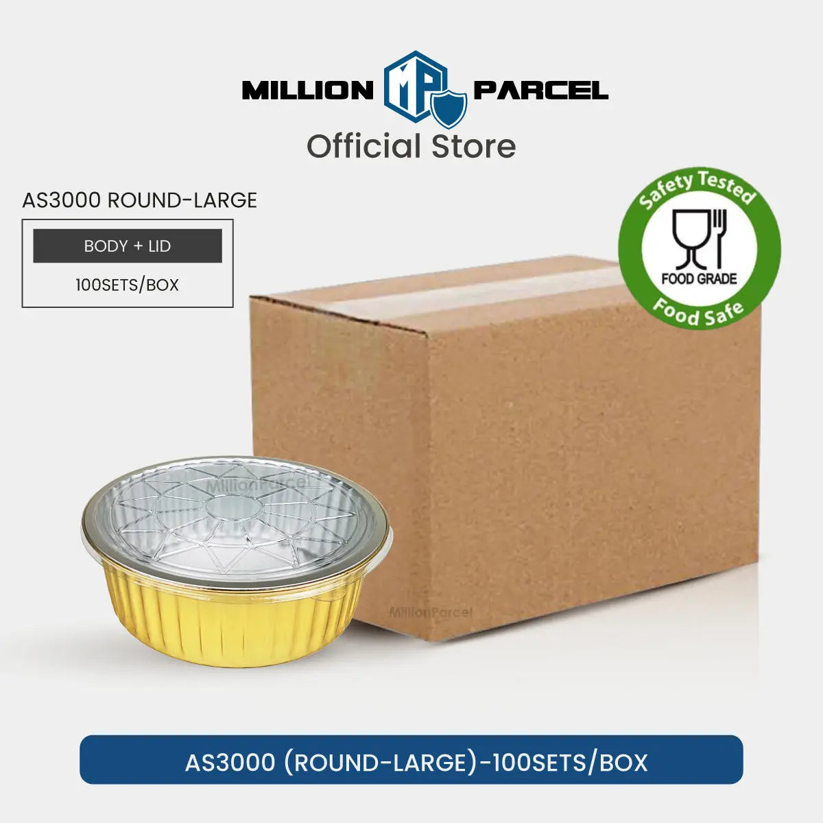 Lacy's Smooth-Wall Container with Lid | Aluminium Foil Tray - MillionParcel