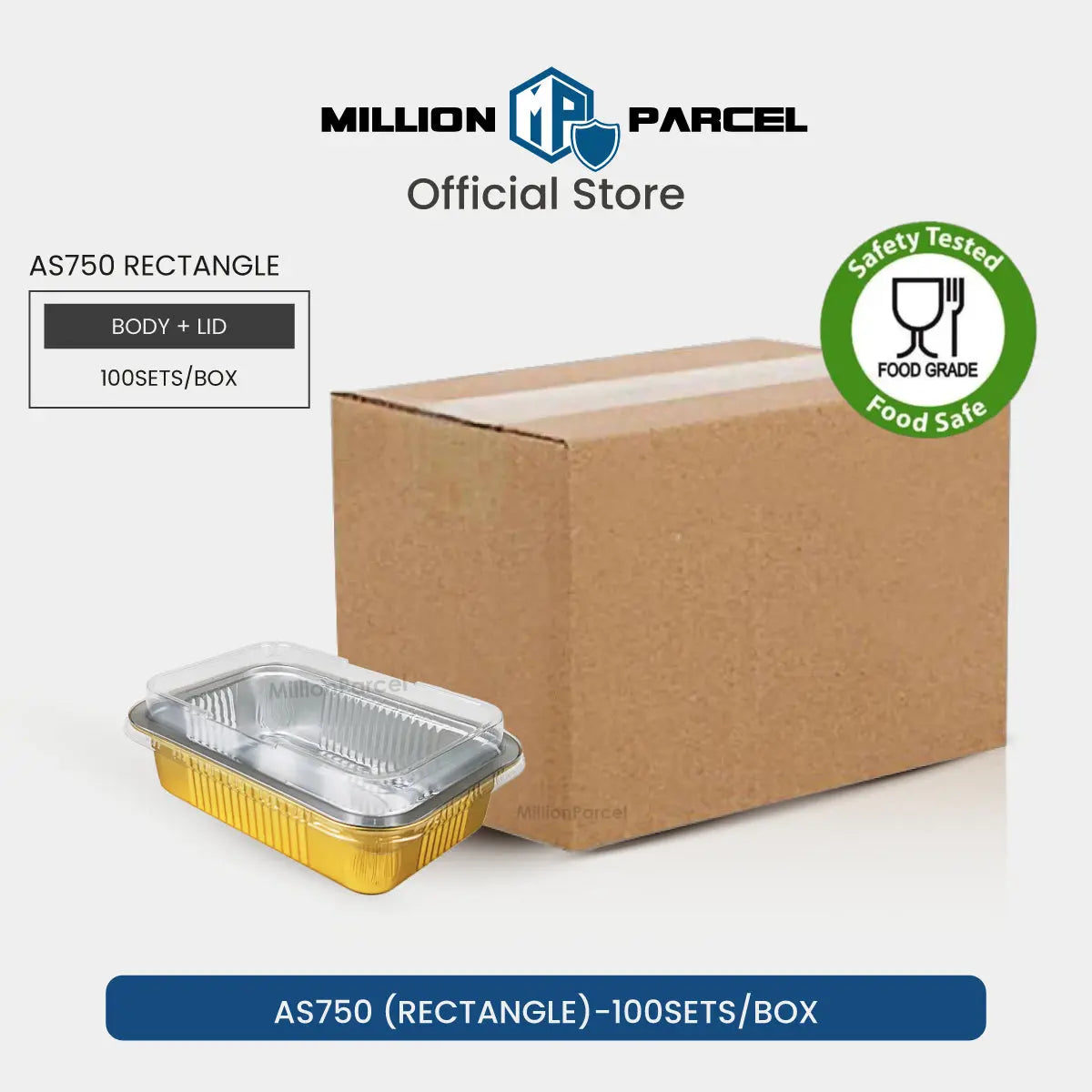 Lacy's Smooth-Wall Container with Lid | Aluminium Foil Tray - MillionParcel