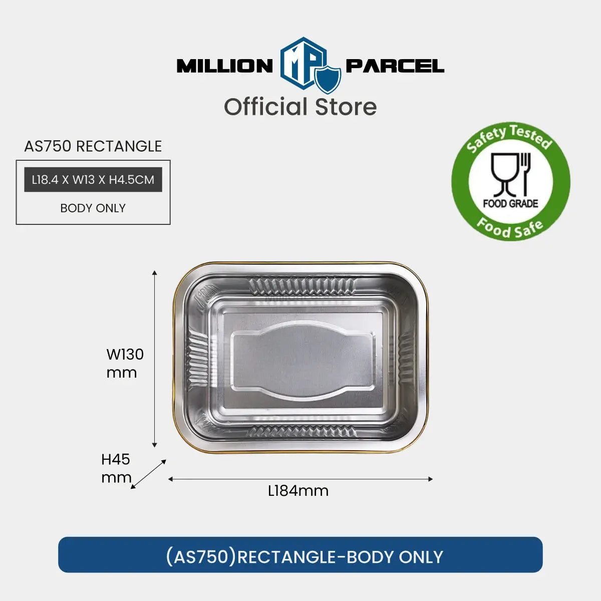 Lacy's Smooth-Wall Container with Lid | Aluminium Foil Tray - MillionParcel