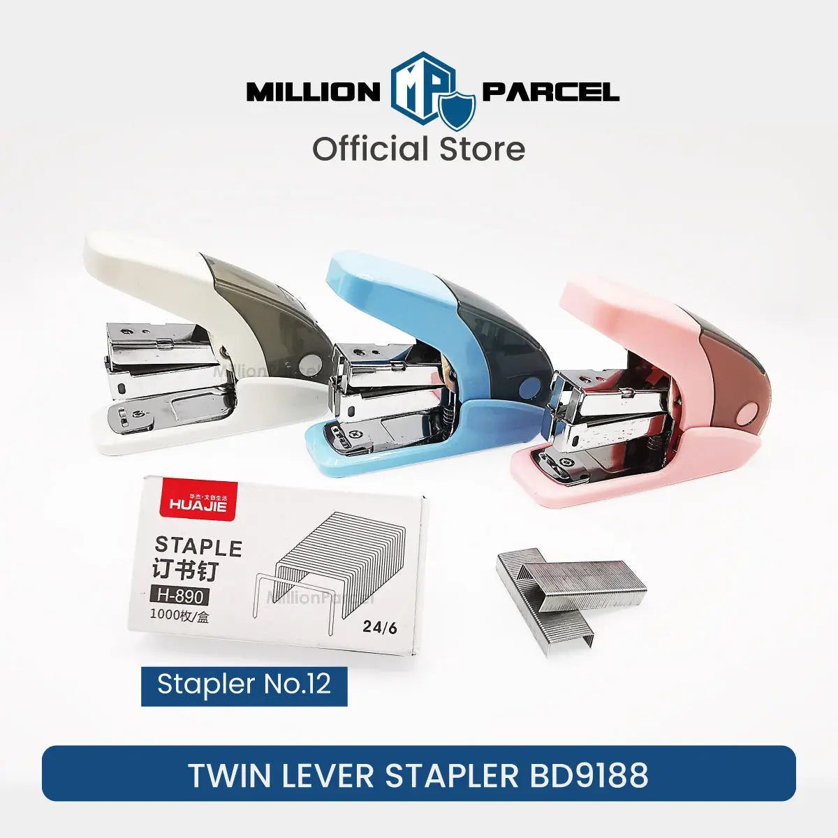 Twin Lever Stapler: 50% Less Effort | All type Stapler - MillionParcel