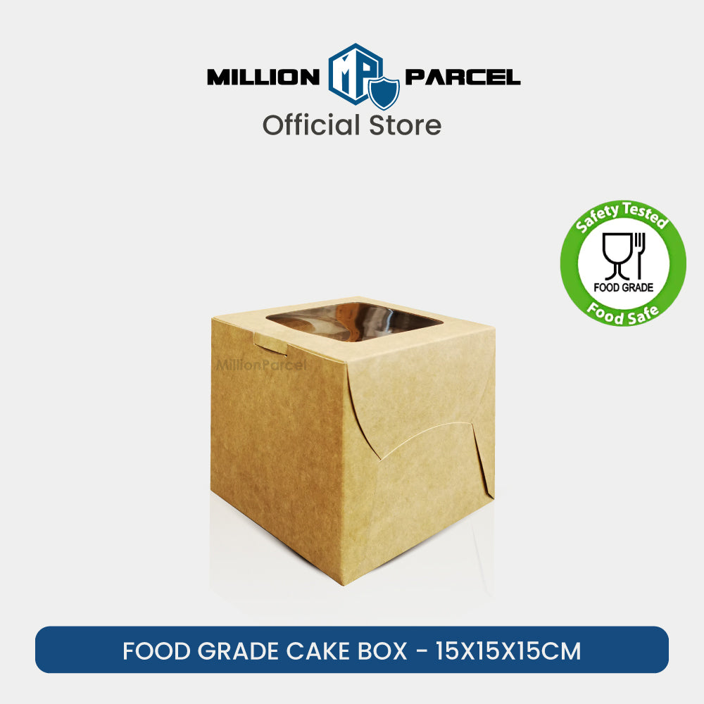 Kotak Kek Gred Makanan dengan Tingkap + Dulang - MillionParcel