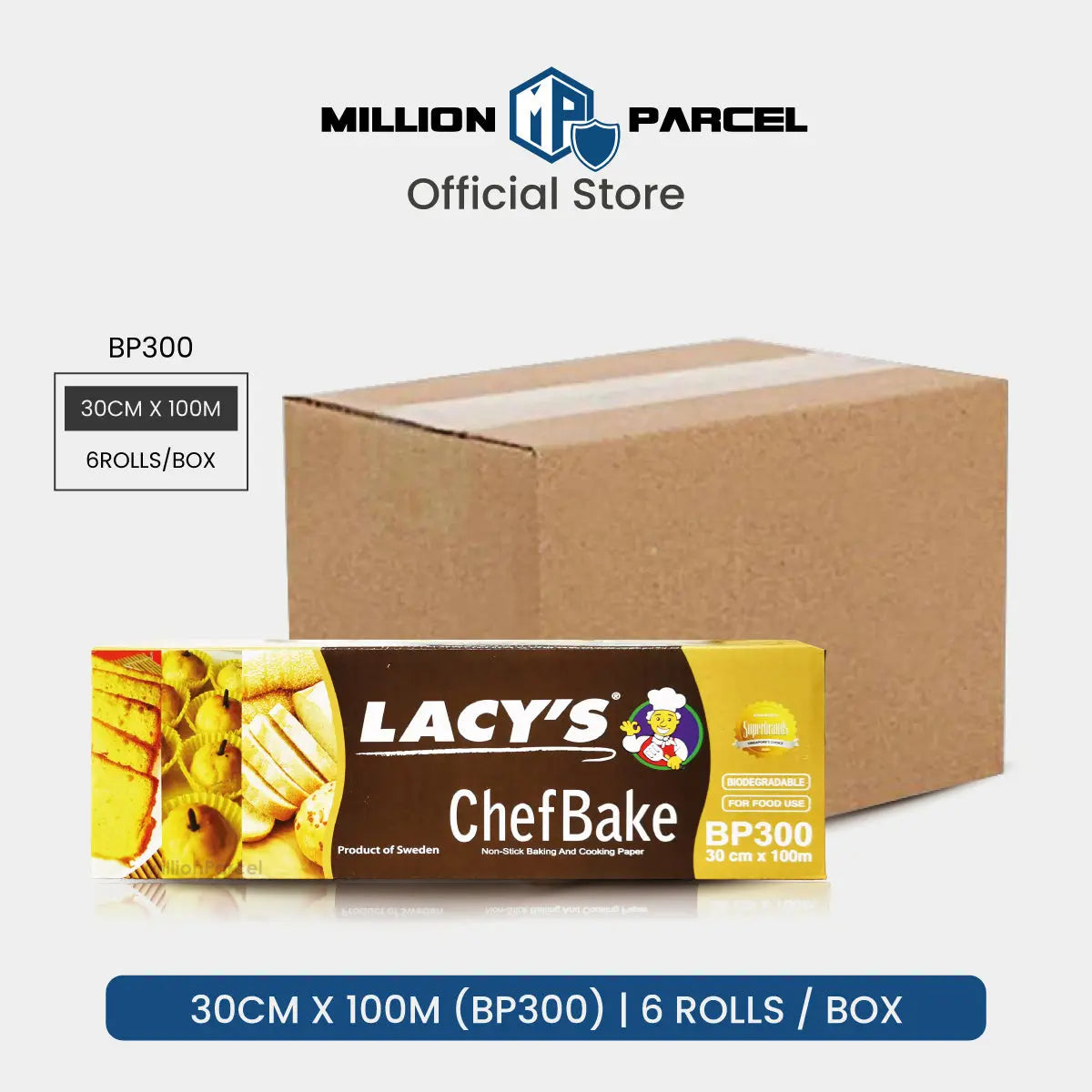 Lacy's Chef Wrap Cling Wrap | Chef Bake Baking Paper | Aluminum Foil with blade - MillionParcel