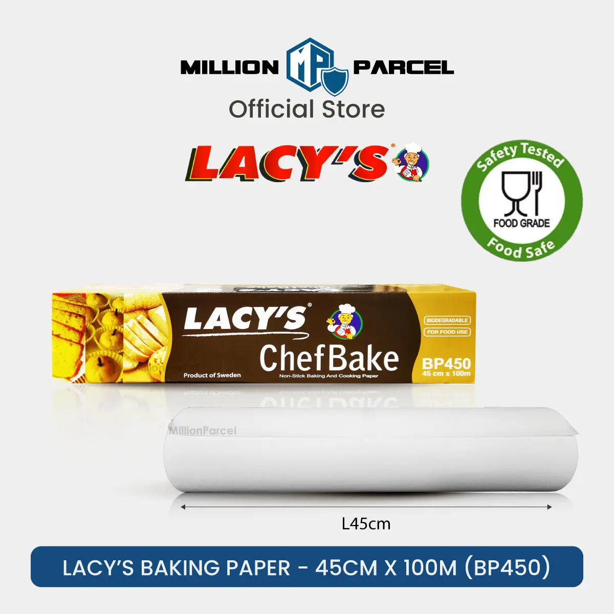 Lacy's Chef Wrap Cling Wrap | Chef Bake Baking Paper | Aluminum Foil with blade - MillionParcel