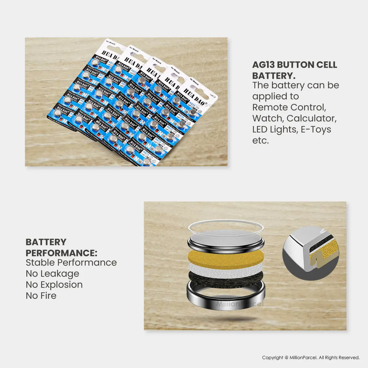 LANEN Alkaline Battery | HUADAO Coin Battery - MillionParcel