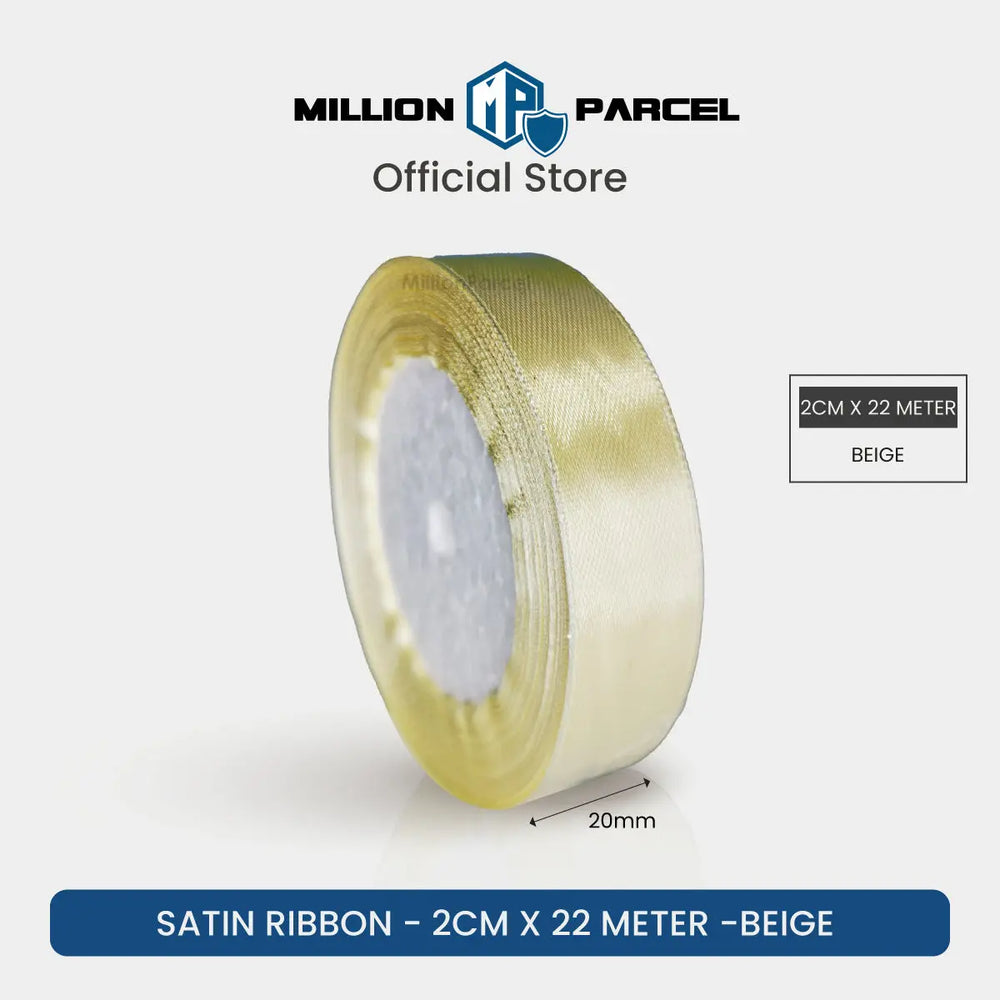 Satin ribbon 2cm x 22m (1 Roll)