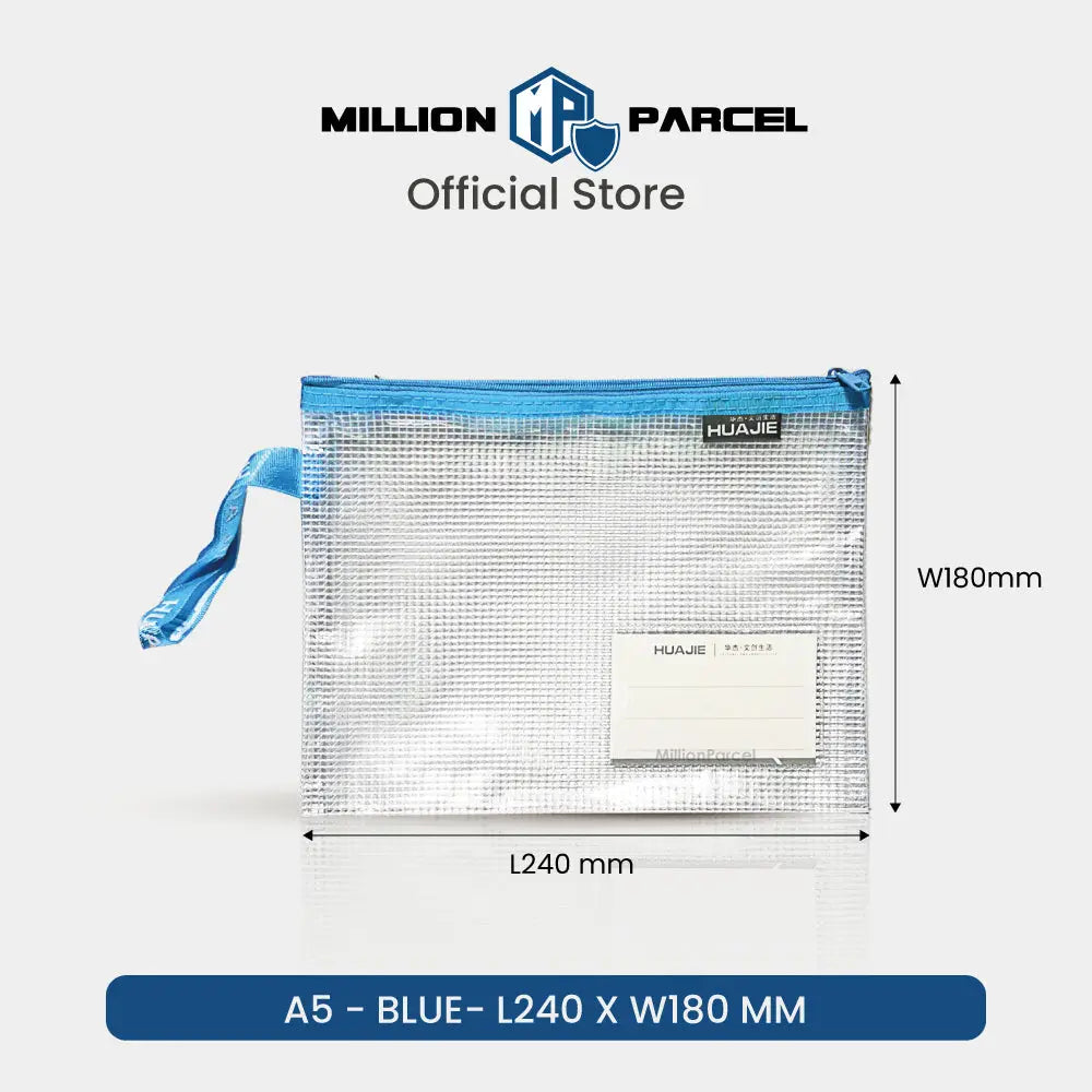 Huajie File Organizer Mesh Pouch | Mesh Zip Bags - MillionParcel