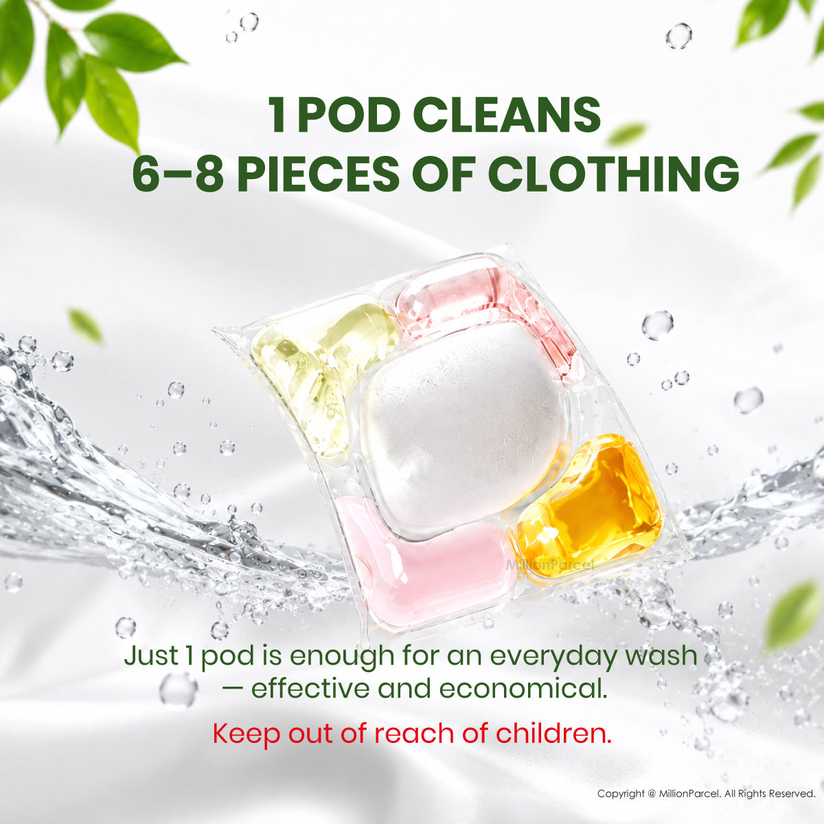 Botare 5-in-1 Laundry Capsule 100 Pods | 5D Detergent Pods Singapore