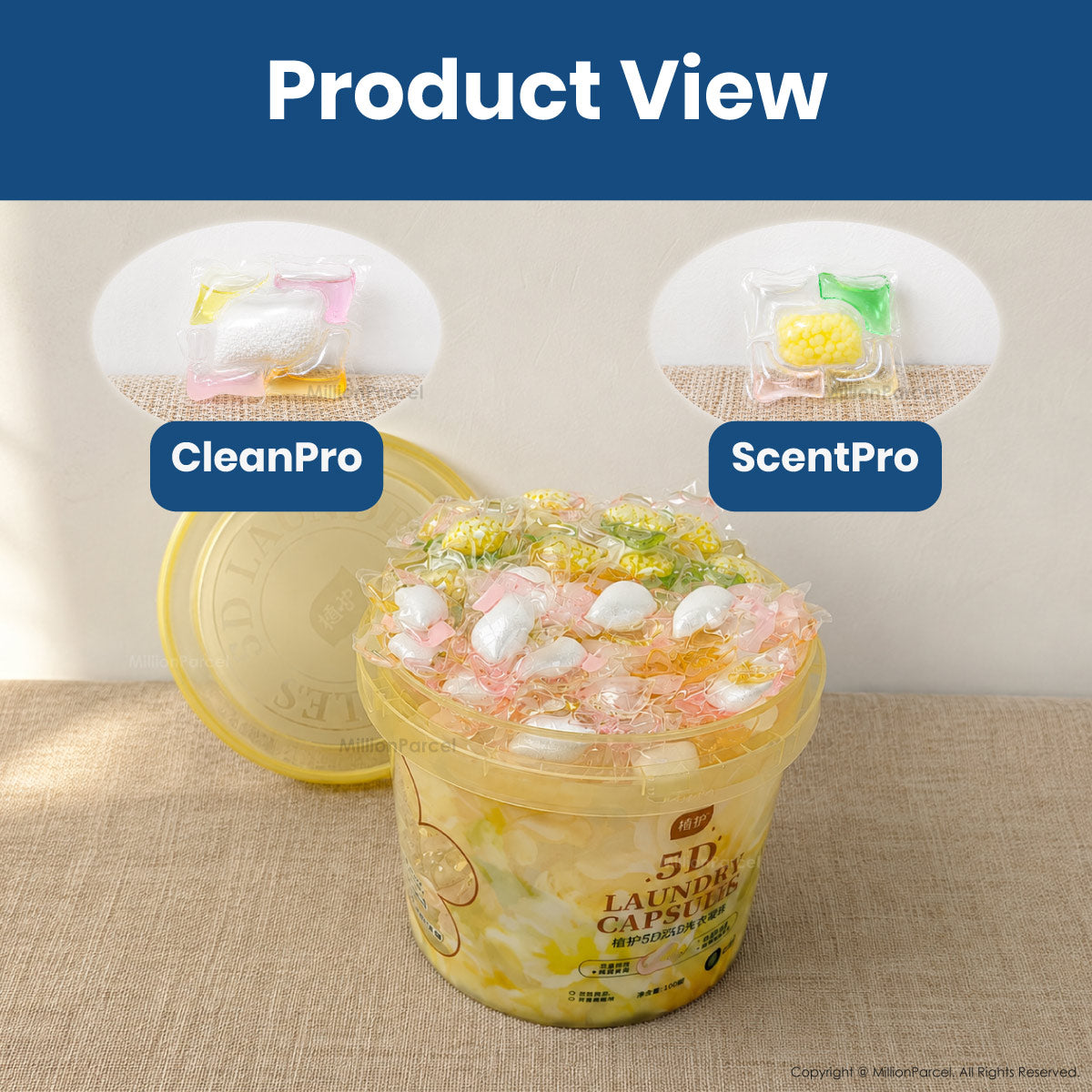 Botare 5-in-1 Laundry Capsule 100 Pods | 5D Detergent Pods Singapore
